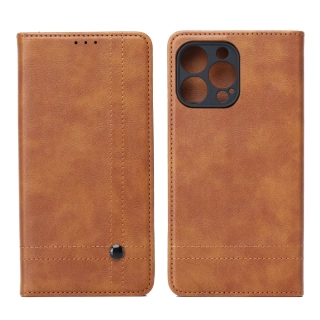 Pouzdro flip iPhone 17 Pro, smart seam, hnědé